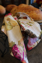 Linen Tea Towel- Peony Rose